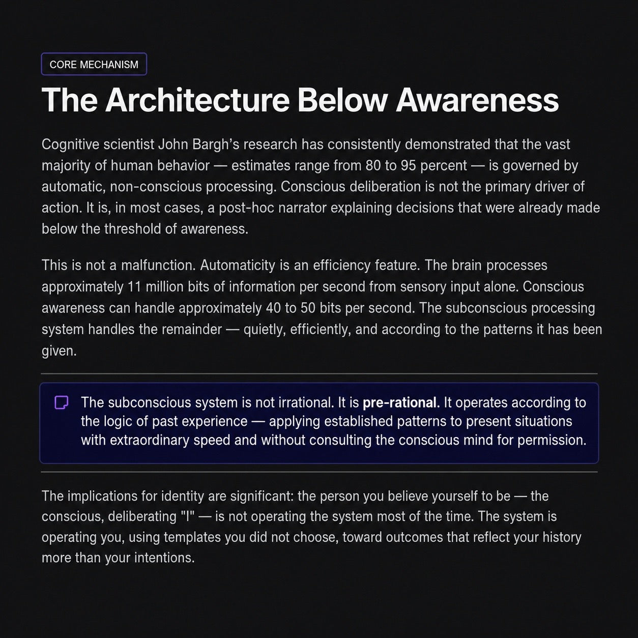 HUMAN OPERATING SYSTEM: The Psychology of Identity, Conditioning & Reconstruction